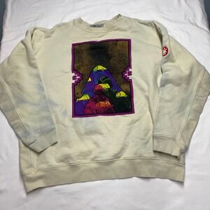 Cav Empt Graphic Crewneck Sweatshirt Cream Off-White Made in Japan Mens XL